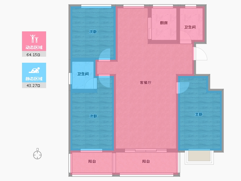 安徽省-宣城市-旌德状元府-95.05-户型库-动静分区