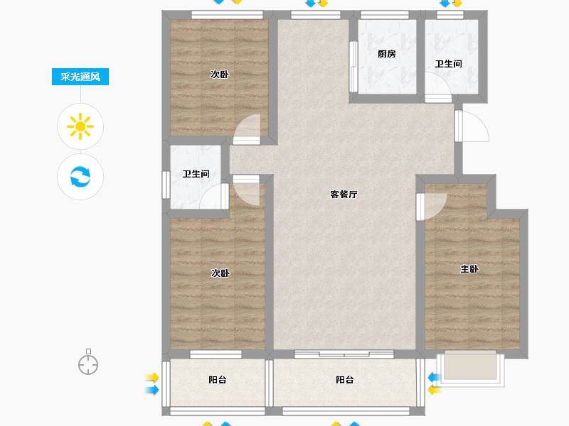 安徽省-宣城市-旌德状元府-95.05-户型库-采光通风