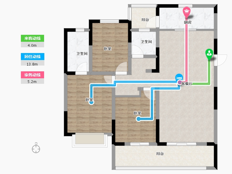 河南省-安阳市-佳田未来城和府-107.40-户型库-动静线