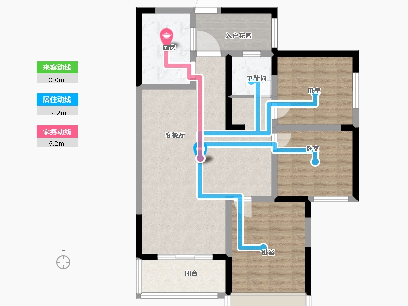 山东省-菏泽市-康地君佳-90.00-户型库-动静线