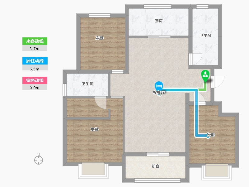 山东省-潍坊市-众祥国际-96.87-户型库-动静线