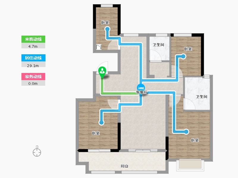 山东省-菏泽市-天安清华苑-112.01-户型库-动静线