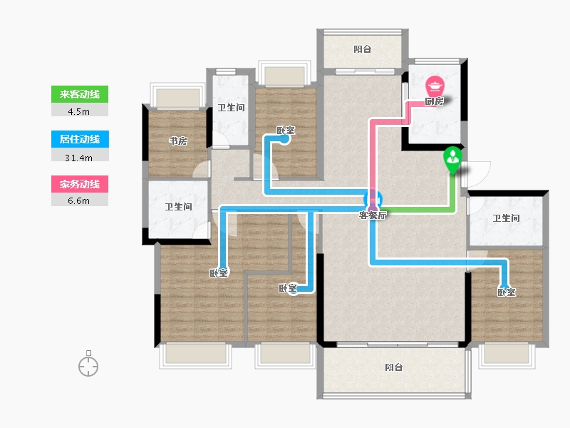 福建省-莆田市-铜锣湾·万达广场-152.09-户型库-动静线