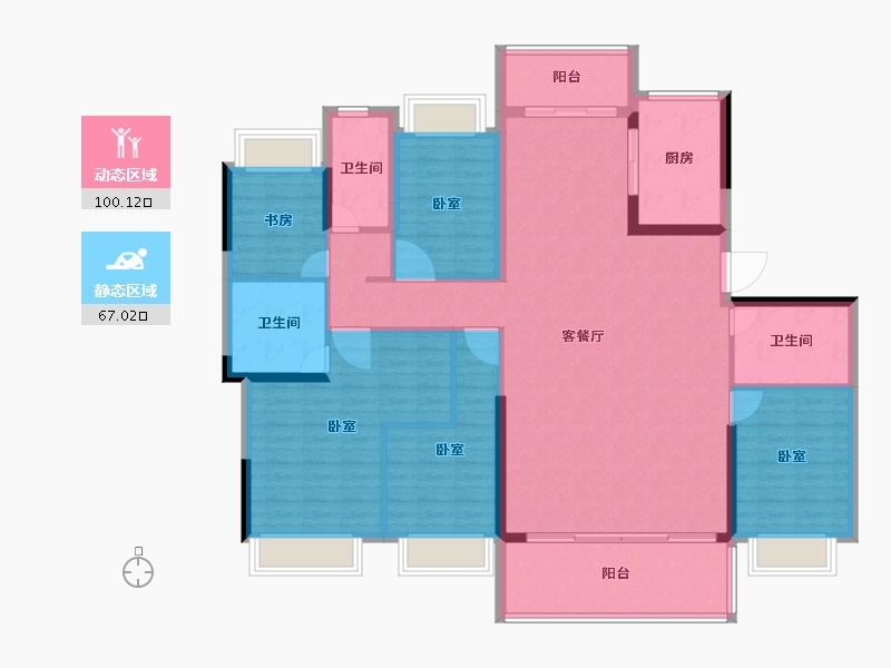 福建省-莆田市-铜锣湾·万达广场-152.09-户型库-动静分区