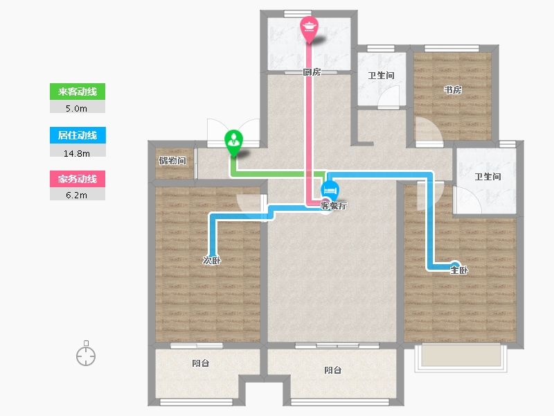 山东省-济南市-绿地海珀天沅-128.10-户型库-动静线