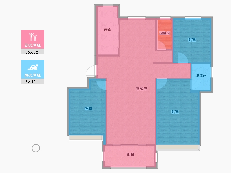 河南省-安阳市-新城国际三期-110.60-户型库-动静分区