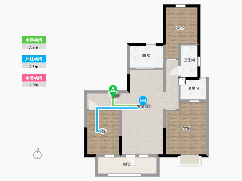 山东省-青岛市-公元景樾公馆-92.00-户型库-动静线