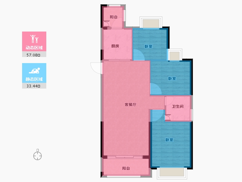 河南省-安阳市-安阳恒大未来城-81.86-户型库-动静分区