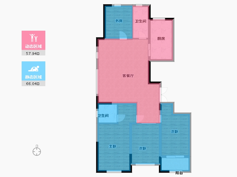 山东省-潍坊市-华安凤凰嘉苑-111.70-户型库-动静分区