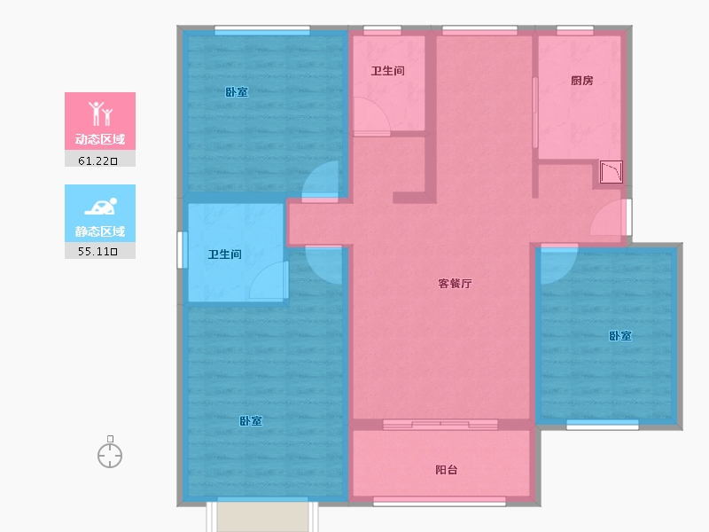 山东省-菏泽市-城建翰林华庭-104.00-户型库-动静分区