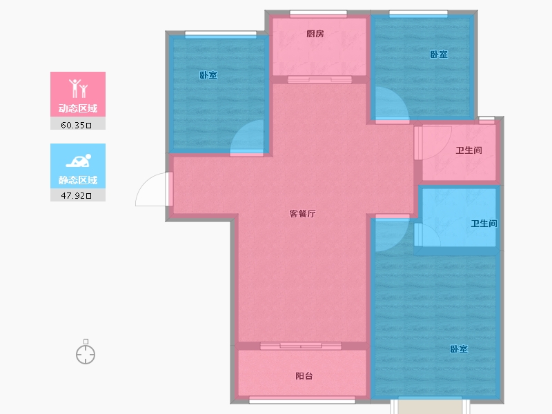 山东省-菏泽市-菏泽佳和广场-97.00-户型库-动静分区