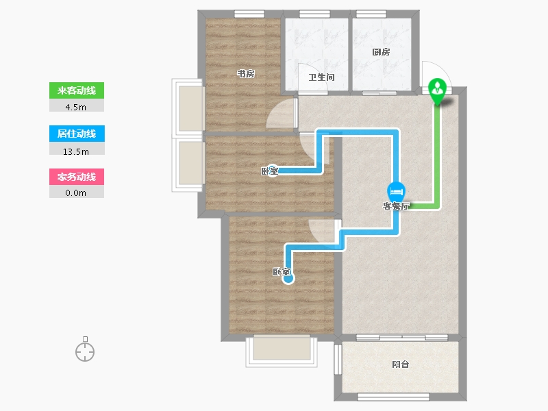 山东省-烟台市-万城华府-82.00-户型库-动静线