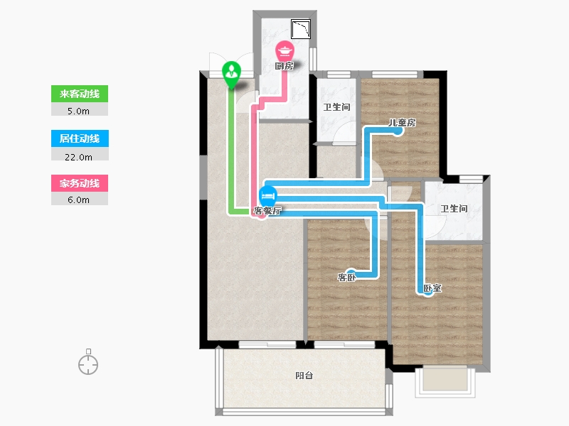 福建省-莆田市-凯天青山城峰璟-86.00-户型库-动静线