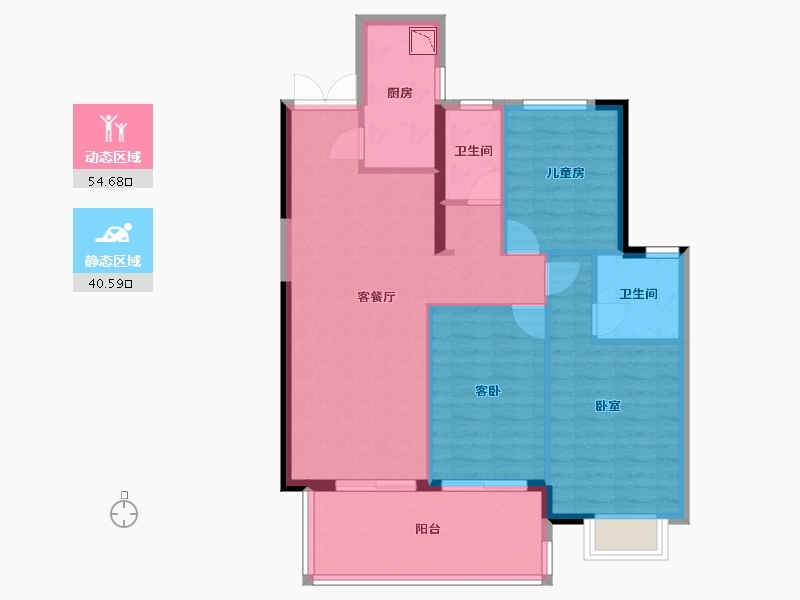 福建省-莆田市-凯天青山城峰璟-86.00-户型库-动静分区