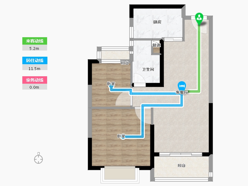 河南省-郑州市-郑东恒大文化旅游城-66.00-户型库-动静线