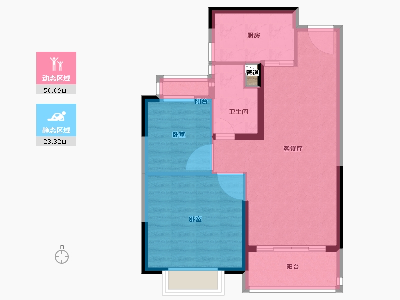 河南省-郑州市-郑东恒大文化旅游城-66.00-户型库-动静分区