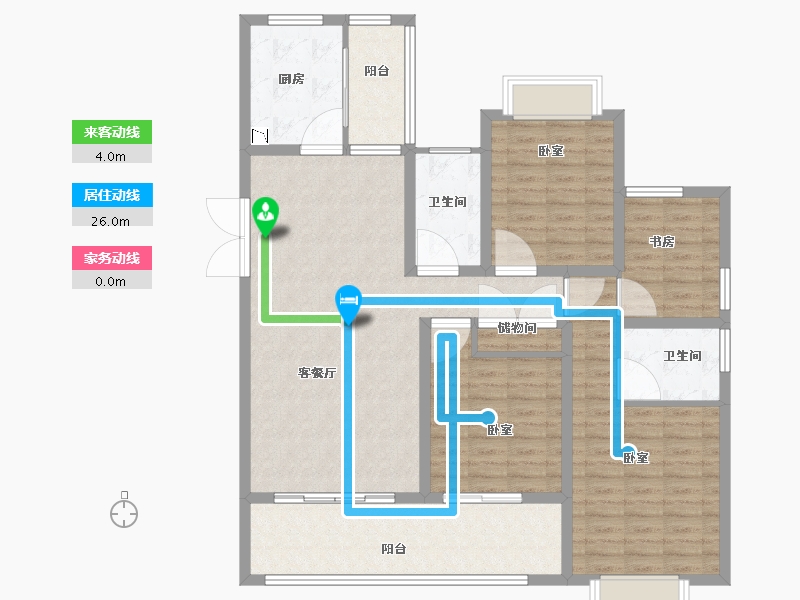 山东省-菏泽市-定陶维也纳国际城-123.00-户型库-动静线