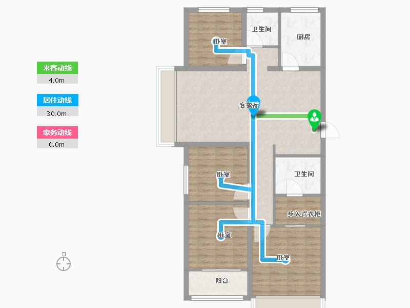 山东省-菏泽市-天华新天地-106.00-户型库-动静线