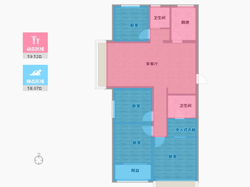 山东省-菏泽市-天华新天地-106.00-户型库-动静分区