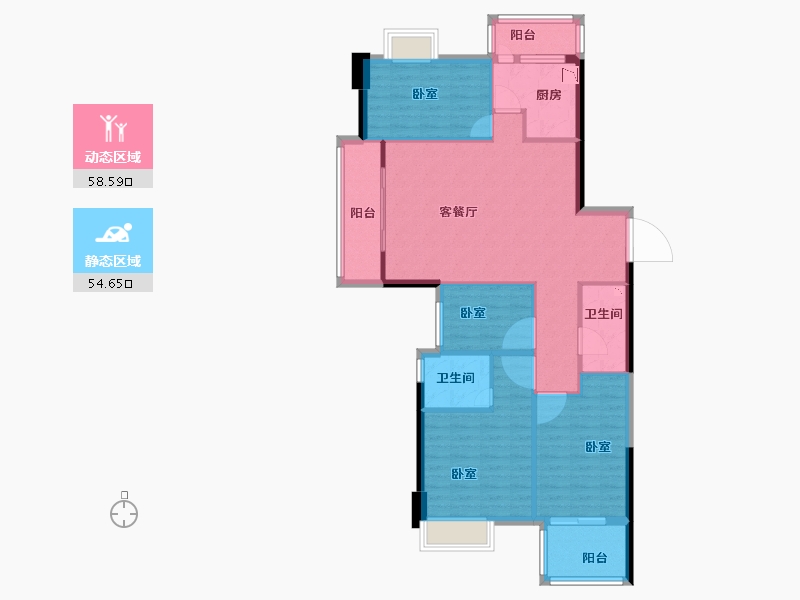 福建省-宁德市-现代传媒港-102.00-户型库-动静分区