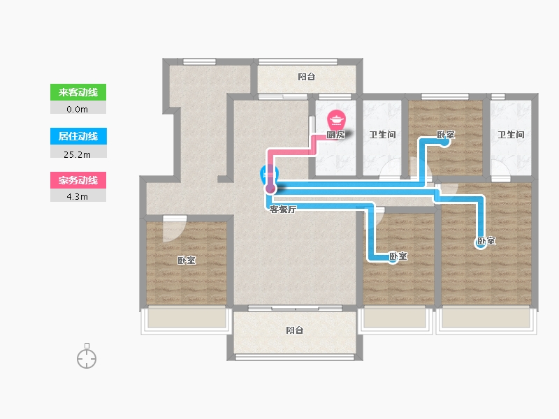 河南省-安阳市-林州碧桂园天麓-114.00-户型库-动静线