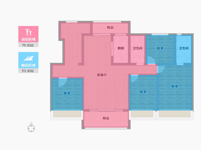 河南省-安阳市-林州碧桂园天麓-114.00-户型库-动静分区