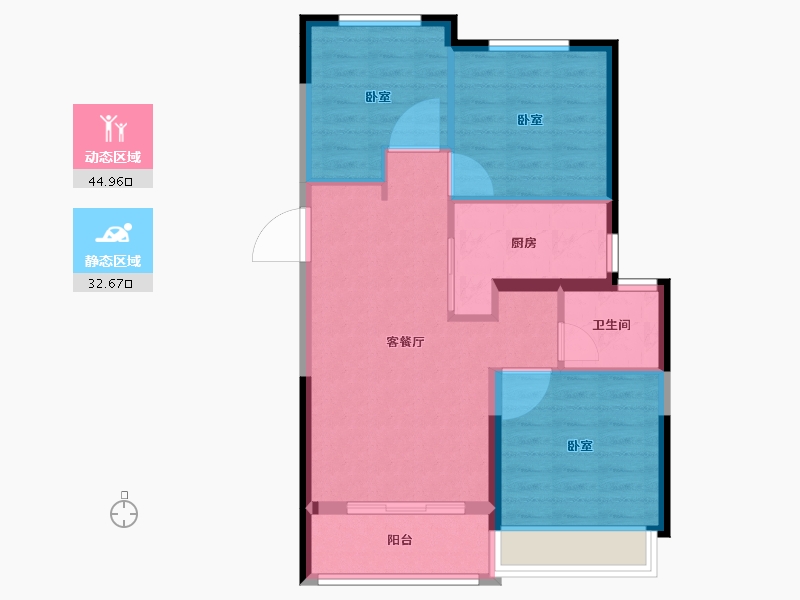 河南省-郑州市-东原阅城-70.00-户型库-动静分区