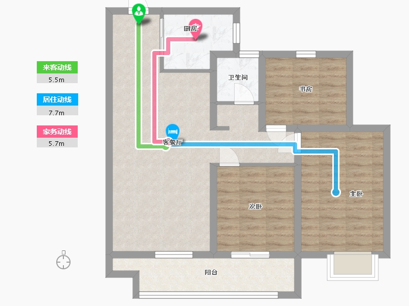 山东省-青岛市-中高名人书苑-78.00-户型库-动静线