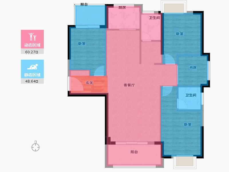 福建省-漳州市-中扬国际城-98.85-户型库-动静分区