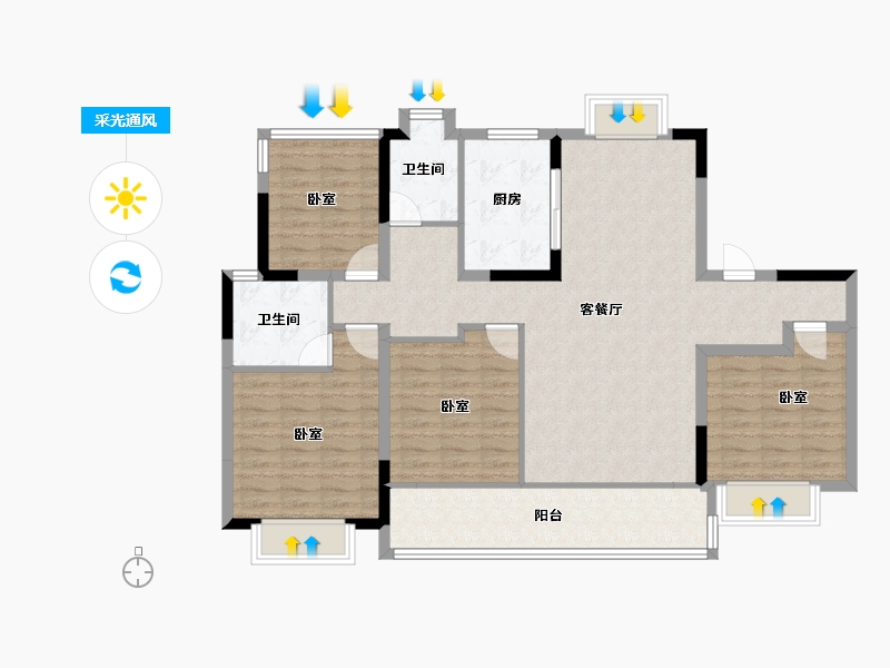 福建省-莆田市-建发·玉湖壹号-114.01-户型库-采光通风