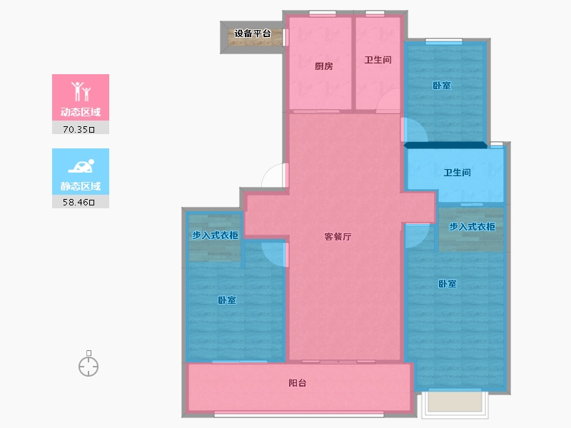 河南省-郑州市-茉莉公馆-118.20-户型库-动静分区