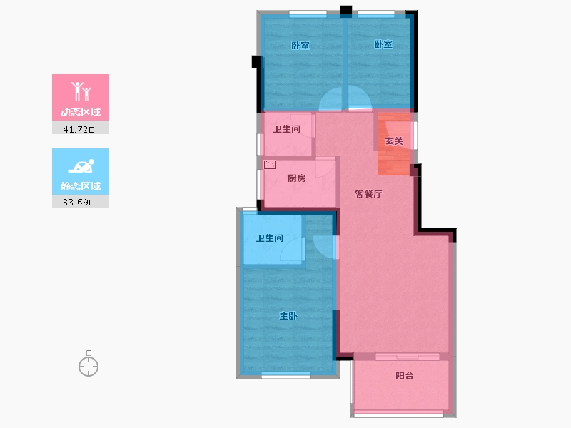 福建省-漳州市-三盛璞悦海-66.97-户型库-动静分区