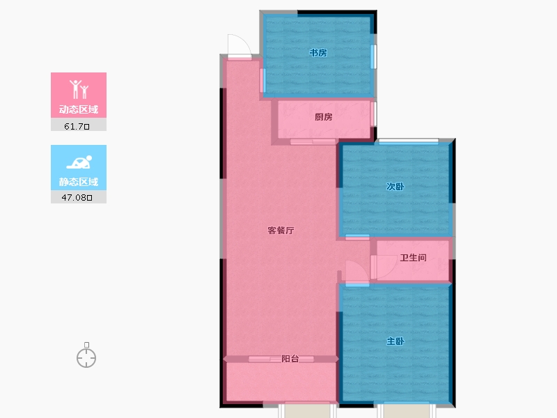 山东省-潍坊市-阳光100喜马拉雅-97.60-户型库-动静分区