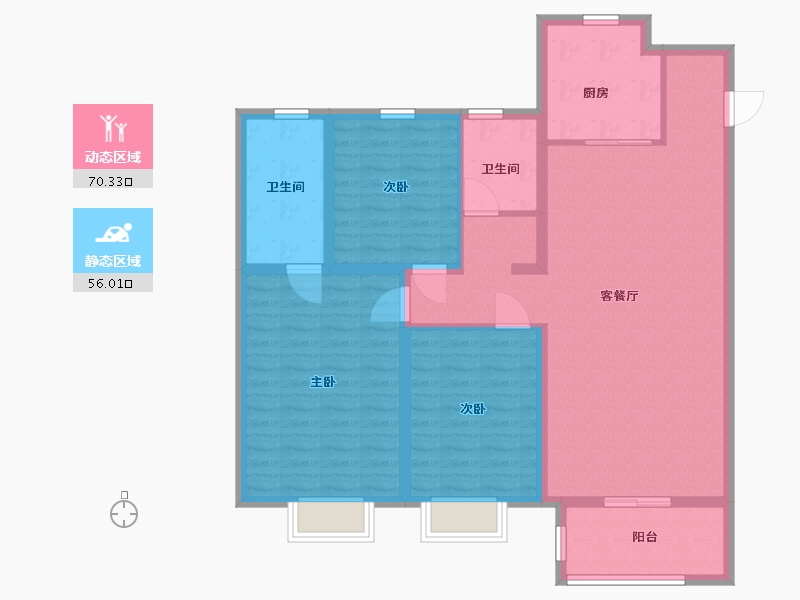 山东省-青岛市-海信湖岛世家二期-114.00-户型库-动静分区