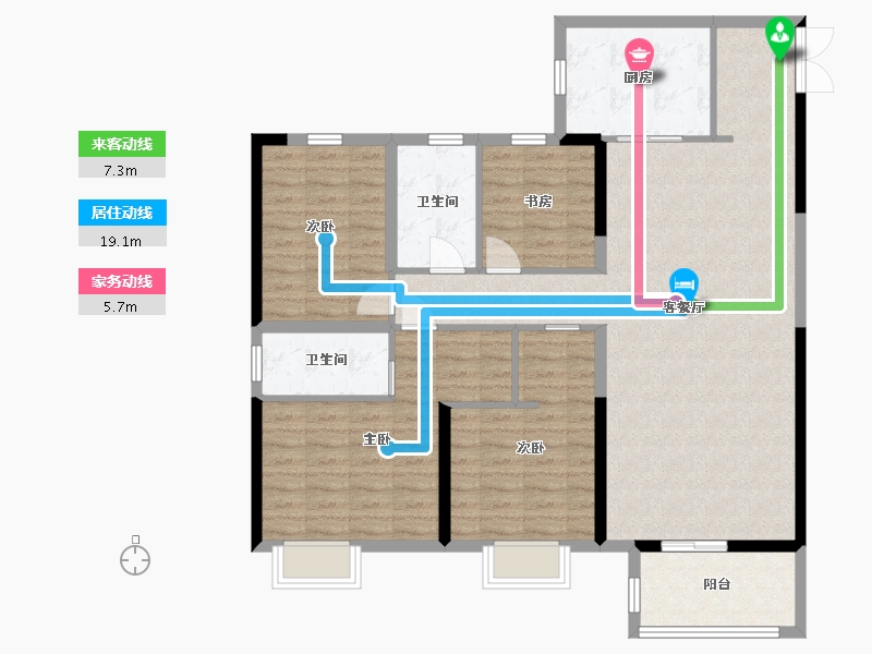 山东省-青岛市-招商雍华府-118.00-户型库-动静线