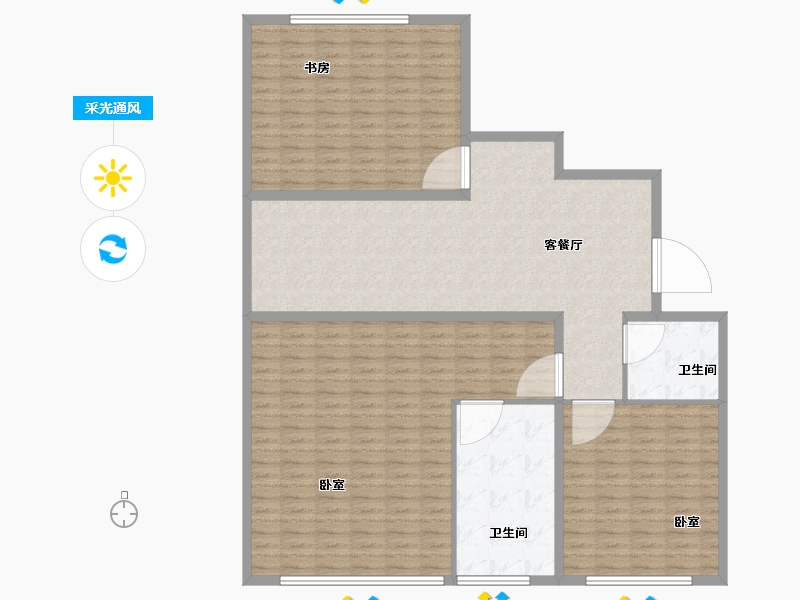 河南省-郑州市-建业新筑-152.47-户型库-采光通风