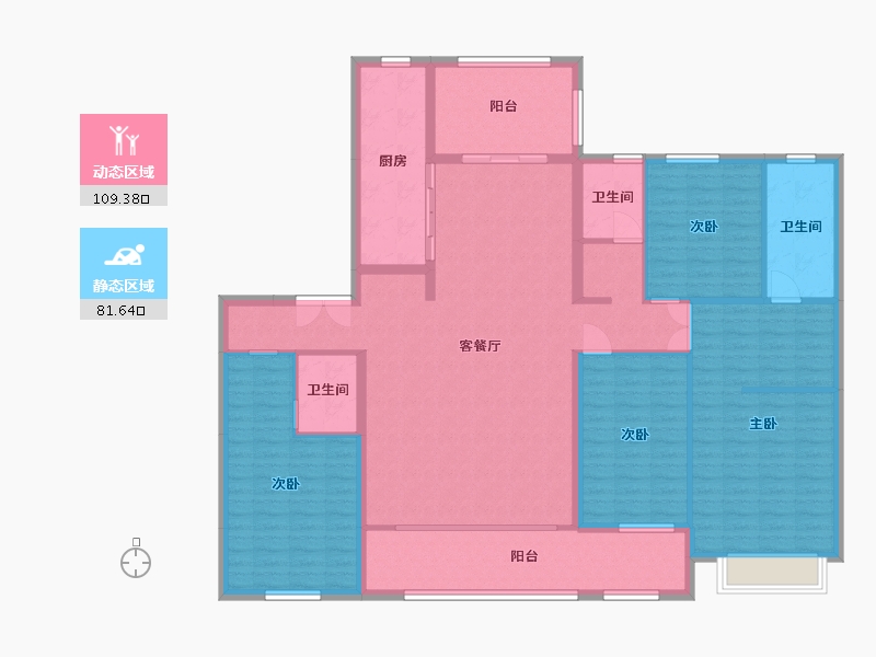 山东省-潍坊市-恒信·领峰-174.91-户型库-动静分区