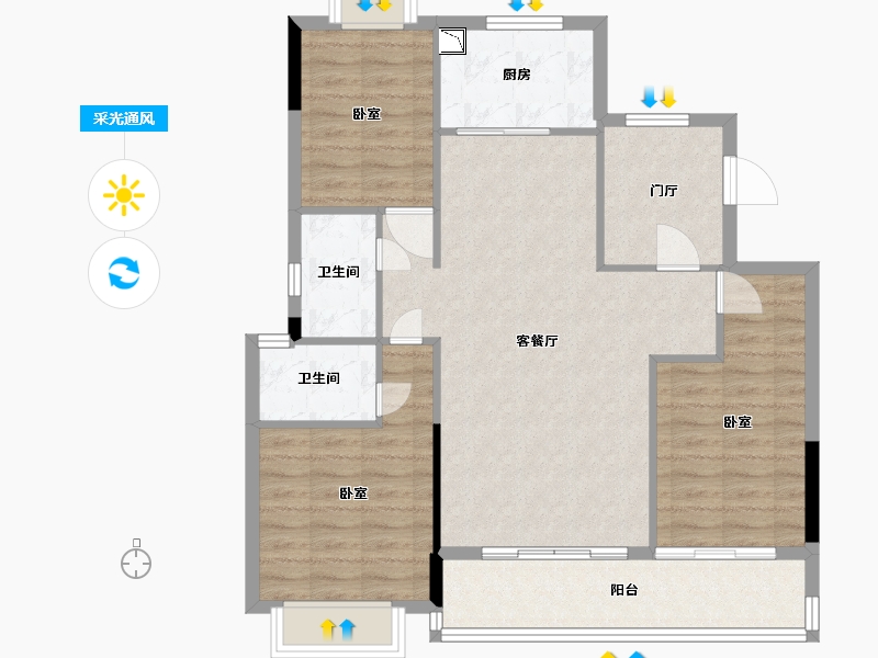 福建省-莆田市-中科·东庄城-94.00-户型库-采光通风