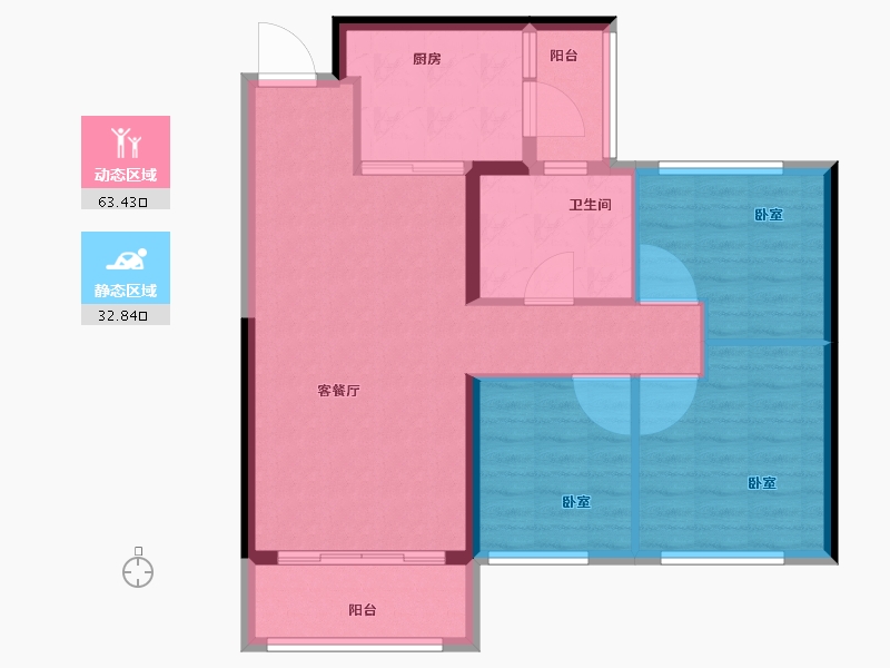 河南省-郑州市-恒大城-87.13-户型库-动静分区