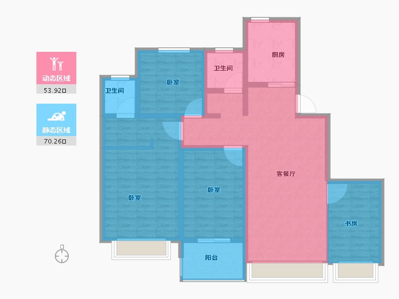 河南省-安阳市-昼锦锦泰苑-111.00-户型库-动静分区