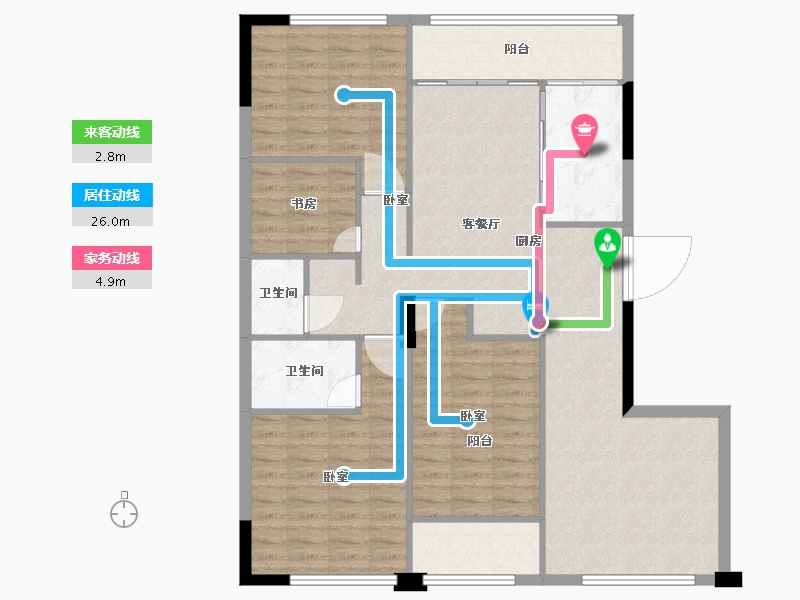 福建省-莆田市-国投城市广场C区-114.00-户型库-动静线