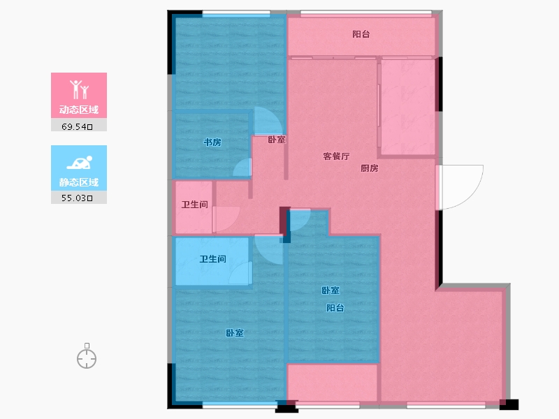 福建省-莆田市-国投城市广场C区-114.00-户型库-动静分区