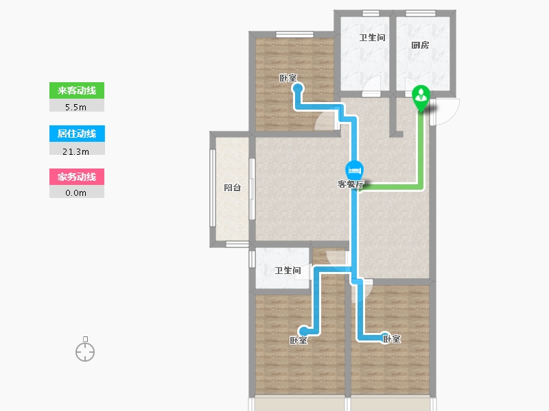 山东省-菏泽市-洪盛锦绣城-107.00-户型库-动静线