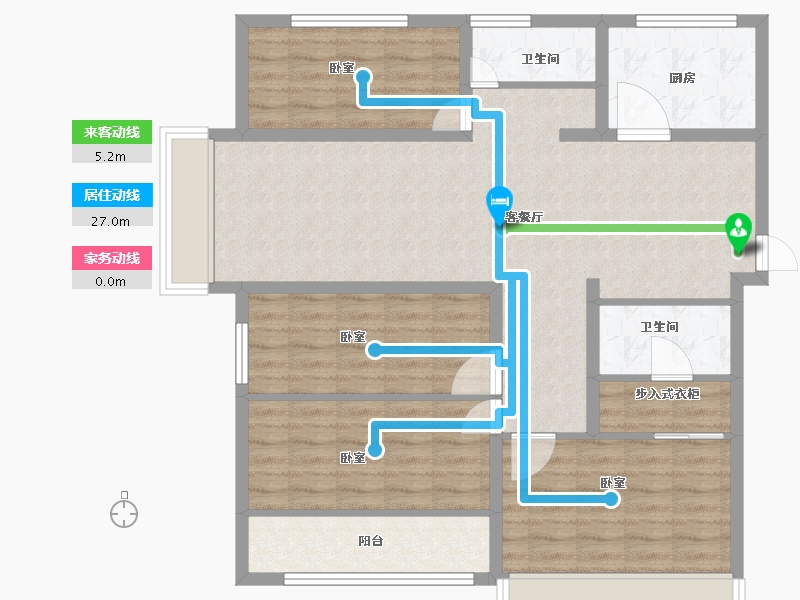 山东省-菏泽市-天华新天地-104.00-户型库-动静线