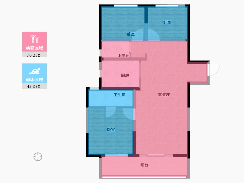 河南省-郑州市-康桥九溪天悦-102.01-户型库-动静分区