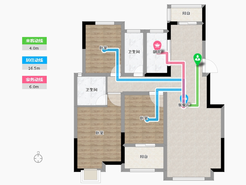 河南省-安阳市-中茂玖悦府-101.78-户型库-动静线