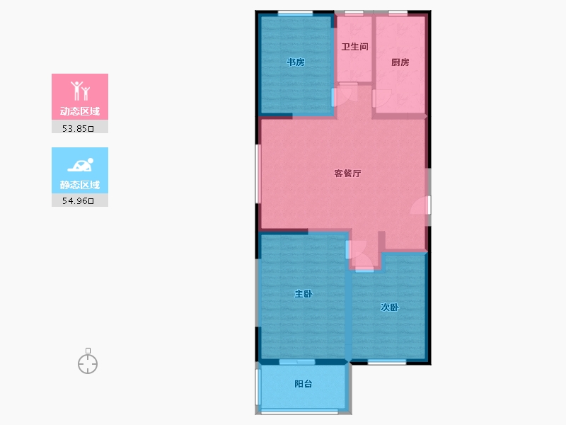 山东省-潍坊市-财富创意大厦-97.60-户型库-动静分区