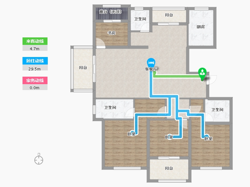 浙江省-绍兴市-宝业新桥风情-134.00-户型库-动静线