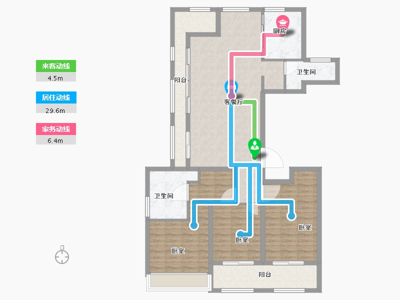 浙江省-绍兴市-天际府-114.00-户型库-动静线