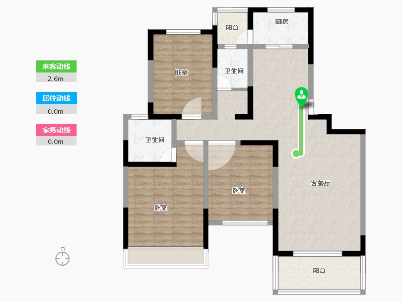 河南省-焦作市-金山东方花园-108.94-户型库-动静线